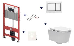Cenově zvýhodněný závěsný WC set TECE do lehkých stěn / předstěnová montáž + WC SAT Brevis SIKOTS2W0