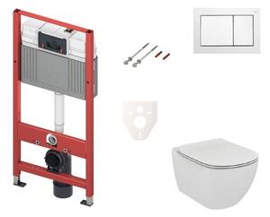 Cenově zvýhodněný závěsný WC set TECE do lehkých stěn / předstěnová montáž + WC Ideal Standard Tesi SIKOTSF0