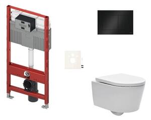 Cenově zvýhodněný závěsný WC set TECE do lehkých stěn / předstěnová montáž + WC SAT Brevis SIKOTS3W4