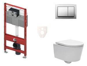 Cenově zvýhodněný závěsný WC set TECE do lehkých stěn / předstěnová montáž + WC SAT Brevis SIKOTS3W2