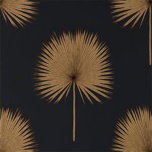 Sanderson Fan palm Odstín tapety: Charcoal/Gold