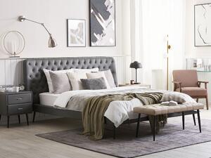 Manželská postel 160 cm ESONNA (s roštem) (šedá). 1022636