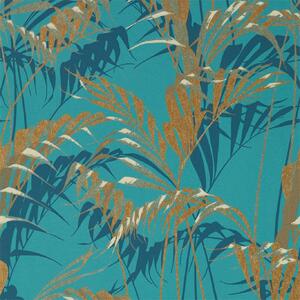 Sanderson Palm House Odstín tapety: Teal/Gold