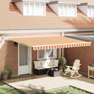 Stahovací markýza Žlutá a oranžová 450 × 300 cm Polyester 3330902