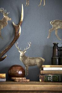 Sanderson Evesham Deer Odstín tapety: Indigo