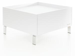 Konferenční stolek Luxury bílý - stříbrné nohy Konferenční stolek velikost: 100x100x43cm