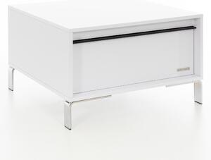 Konferenční stolek Liness bílý - stříbrné nohy Konferenční stolek velikost: 90x90x48cm