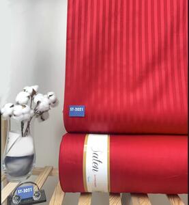 Ervi bavlna satén š.240 cm hladký nebo pruhovaný červený, metráž -