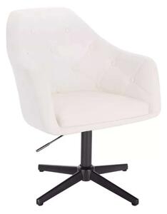 LuxuryForm DESIGN Křeslo ANDORA na černém kříži - bílá