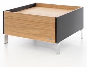 Konferenční stolek Luxury Topmatt/Dub - stříbrné nohy Konferenční stolek velikost: 100x100x43cm