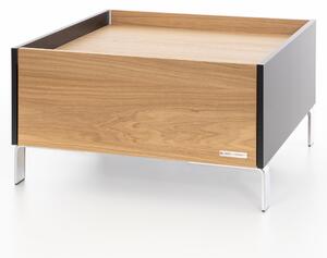 Konferenční stolek Luxury Topmatt/Dub - stříbrné nohy Konferenční stolek velikost: 80x80x43cm