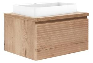 Koupelnová skříňka s umyvadlem a krycí deskou Naturel Savona 98x43x44,8 cm dub Halifax mat SAVONA100DHDU