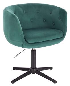LuxuryForm DESIGN Křeslo MONTANA VELUR na černém kříži - zelené