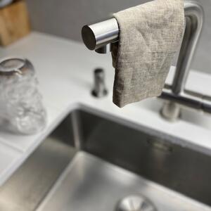 Aesthetic Lněný hadřík na nádobí s úchytkou - 100% len khaki, přírodní Barva: přírodní