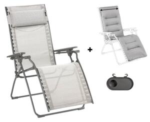 Sada relaxační křeslo Lafuma EVOLUTION BatylineDUO šedá Galet a potah Becomfort šedá Silver