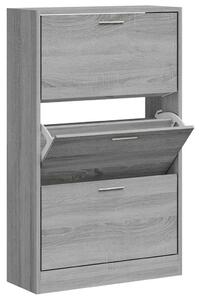 Botník šedý sonoma 63x24x103 cm kompozitní dřevo
