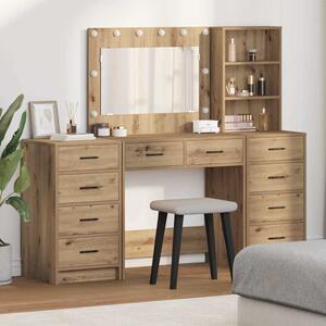 Kosmetický stůl 3 ks Artisanový dub 78,5 x 41 x 135 cm 3334217