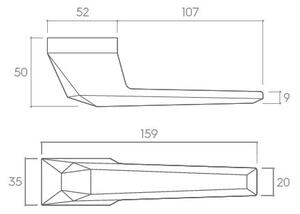 Klika Prisma RT- bílá (komplet 2ks)