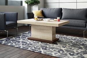 Konferenční stolek MATERA LUX (dub sonoma/wenge) (Luxusní konferenční stolek v provedení hnědý)