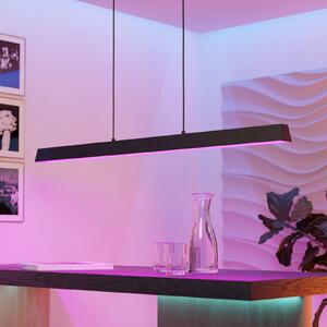 EGLO connect Simolaris-Z LED závěsné světlo, 122cm, stmívatelný, Černá, Obývací pokoj / jídelna, kov, Moderní