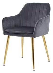 LuxuryForm DESIGN Jídelní židle AUSTIN VELUR - tmavě šedá