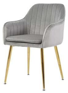LuxuryForm DESIGN Jídelní židle AUSTIN VELUR - světle šedá