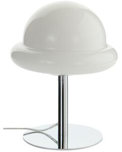 Jotex Bílá skleněná stolní lampa BUBBA