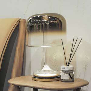 Maytoni LED stolní lampa Spirito, zlatá, sklo, výška 42 cm, Mosaz / zlato, Obývací pokoj / jídelna, Sklo