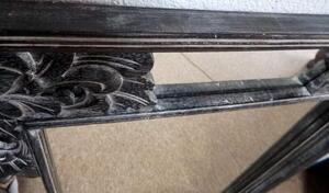 Zrcadlo VENICE černé, 100x80 cm, exotické dřevo, ruční práce