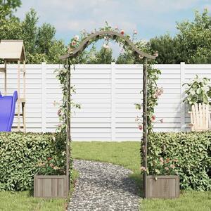 Zahradní pergola s truhlíky šedá masivní jedle
