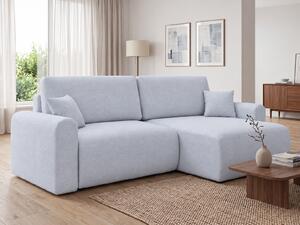 Rozkládací oboustranná sedací souprava do L NORDEN PAROS 250x140 cm, světle šedá