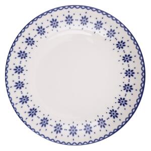 Jídelní sada 24 ks bílá/modrá/porcelán