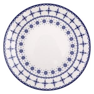 Jídelní sada 24 ks bílá/modrá/porcelán