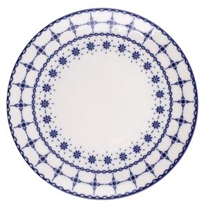 Jídelní sada 24 ks bílá/modrá/porcelán