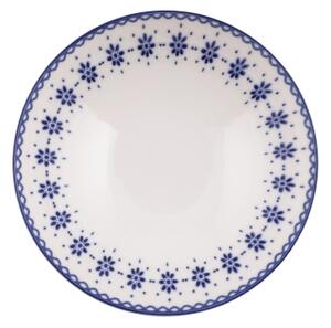 Jídelní sada 24 ks bílá/modrá/porcelán