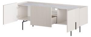 TV stolek Malmi 150 cm - kašmírový / crema bianca / černé nožky 8
