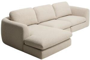 Kave Home Béžová čalouněná rohová pohovka Vera 322 cm, levá