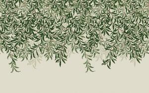Vliesová obrazová tapeta na zeď, zelená, větvičky, listy, 125364, William Morris At Home