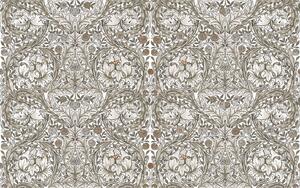 Vliesová obrazová tapeta na zeď, šedo-béžová, květiny, 125409, William Morris At Home