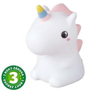 Noční světlo jednorožec 15cm GSC, teplá + RGB, nabíjecí, 3 roky záruka