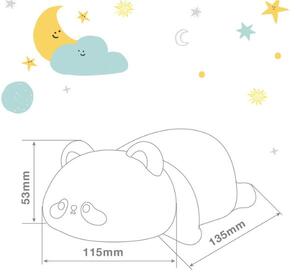 Noční světlo unavená panda 13cm GSC, teplá + RGB, nabíjecí, 3 roky záruka