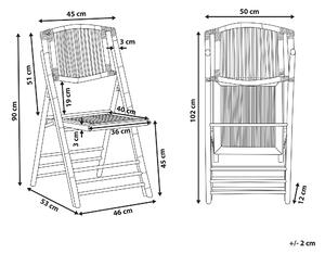 Set 4 ks jídelních židlí TARANO (hnědá). 1022825