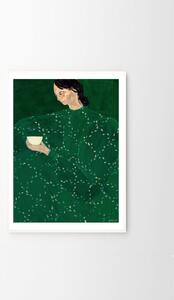Autorský mini plakát Coffee Alone At Place de Clichy by Sofia Lind A5