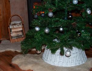 Kryt proutěný na stojan, stromová sukně k vánočnímu stromku bílá 60 x 26