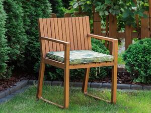 Set 8 ks. zahradních židlí SASAN (světle hnědá) (se zelenými podsedáky). 1022854