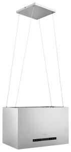Závěsná ostrůvková digestoř dotykový senzor LCD 55cm nerez ocel