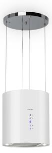 Klarstein Barett, digestoř, 35 cm, ostrůvková, 560 m³/h, LED, filtr s aktivním uhlím, bílá