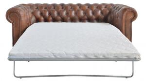 Kožená rozkládací pohovka DT24/220EXT Kůže: Black