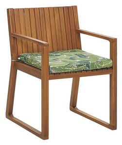 Zahradní židle SASAN (světle hnědá) (zelený podsedák). 1022858