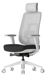 Kancelářská ergonomická židle K42 WHITE SP – síť/ čalouněná, černá